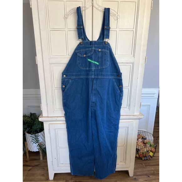 NWT Key Denim Bob Overalls size 46x30 - Picture 1 of 4